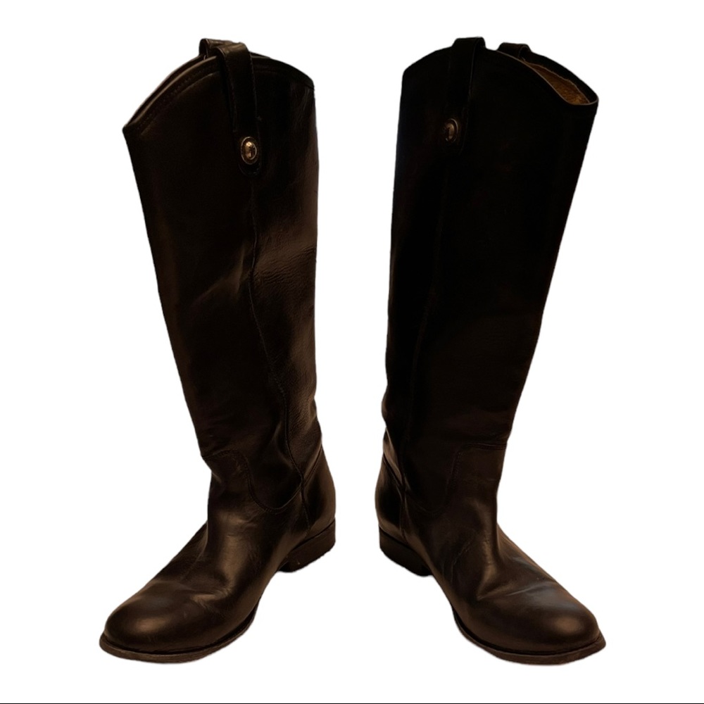 Frye Melissa Button Leather Riding Boots Size 10